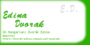 edina dvorak business card